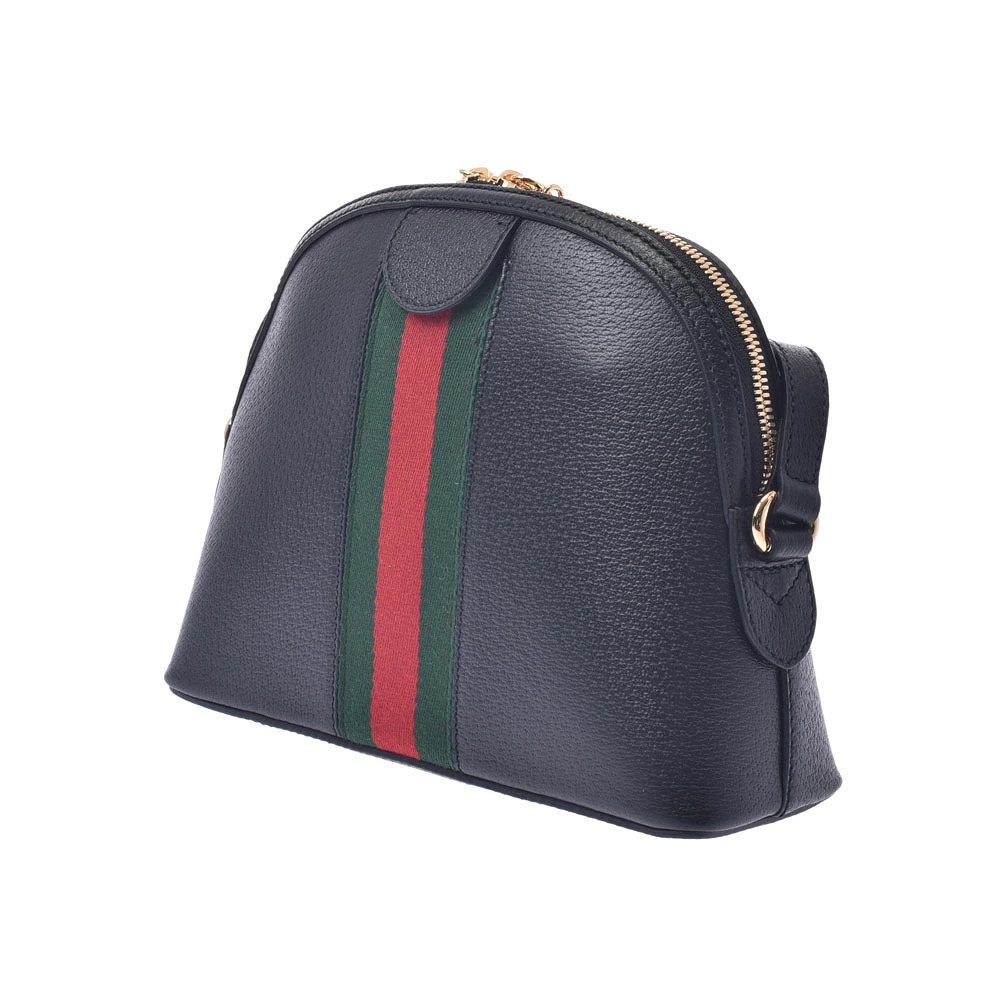 Gucci Shoulder Calfskin Black Ophidia Bag Black